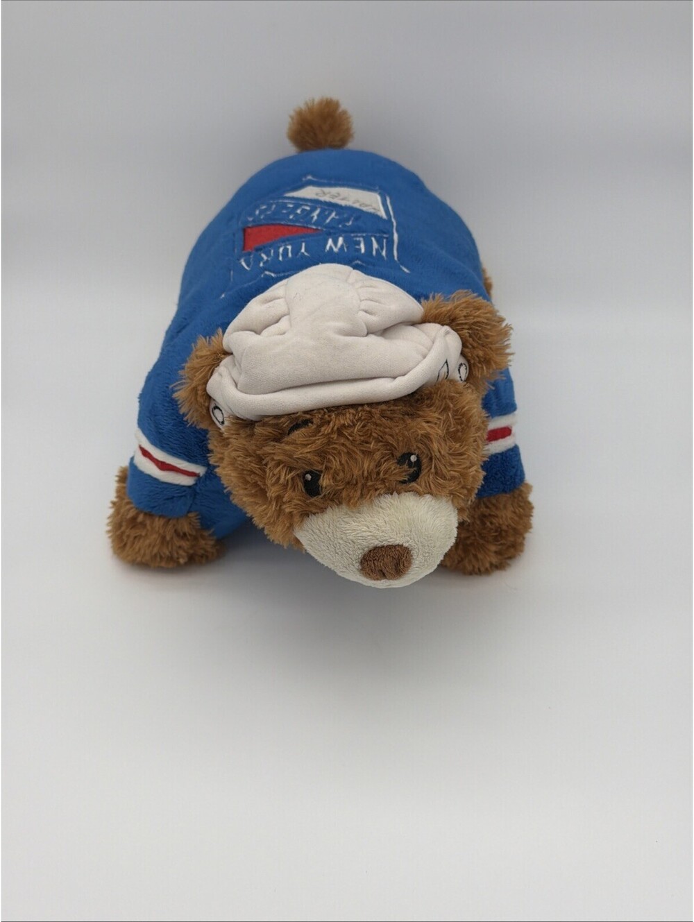 Vintage New York Rangers NHL Mascot Bear Pillow Pet Plush 18" 2009